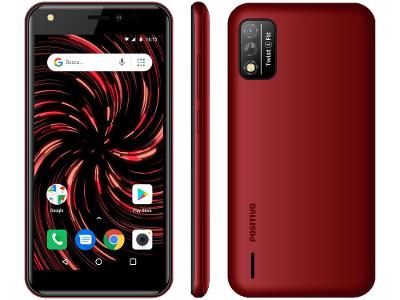 Smartphone Positivo Twist 4 Fit 32GB Vermelho 3G Quad-Core 1GB RAM Tela 5” Câm. 8MP + Selfie 5M