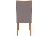 Mesa de Jantar 6 Cadeiras Retangular Branco e Amêndoa Tampo de Vidro Móveis Lopas Apogeu - 9