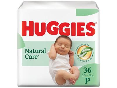 Fralda Huggies Premium Natural Care Tam. P