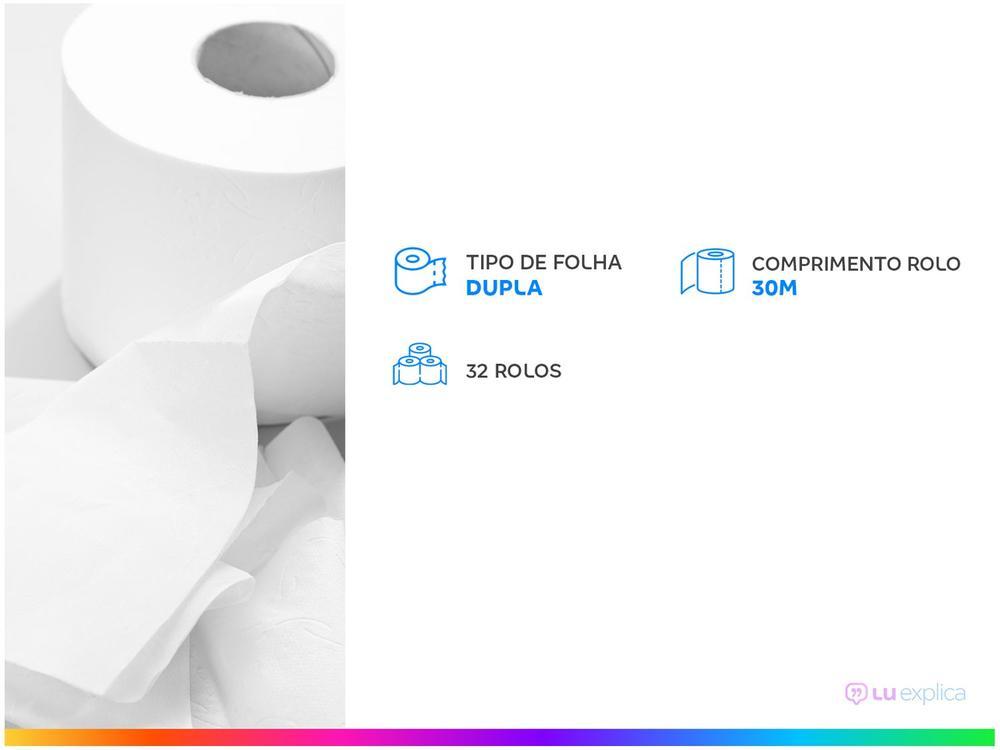 Papel Higiênico Folha Dupla Neve Toque de Seda 32 Rolos 30m - 3