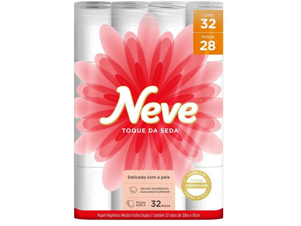 Papel Higiênico Folha Dupla Neve Toque de Seda 32 Rolos 30m - 4