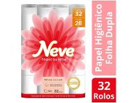 Papel Higiênico Folha Dupla Neve Toque de Seda 32 Rolos 30m - 5