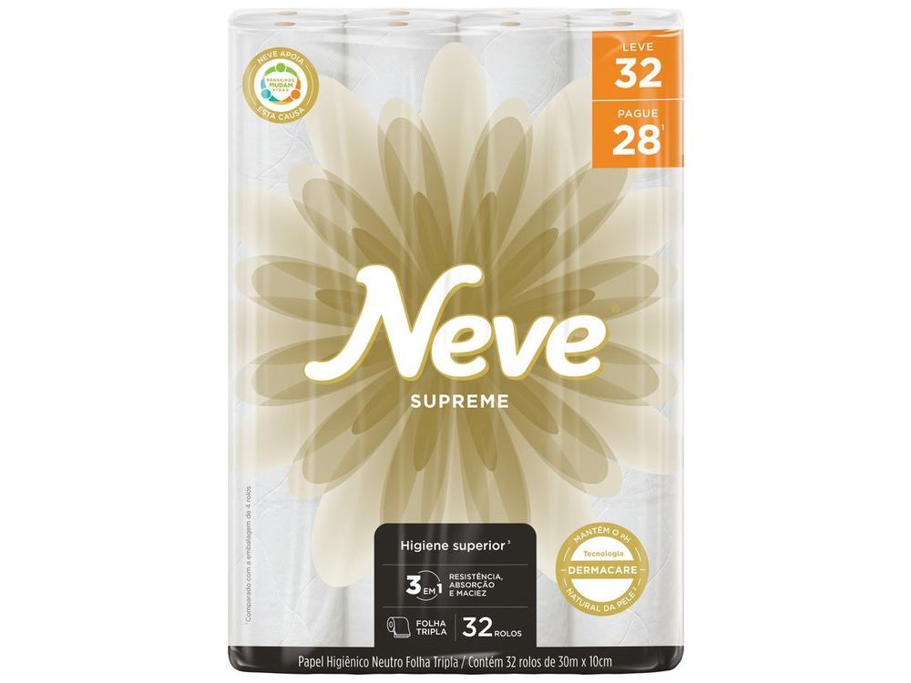 Papel Higiênico Folha Tripla Neve Supreme 32 Rolos - 1