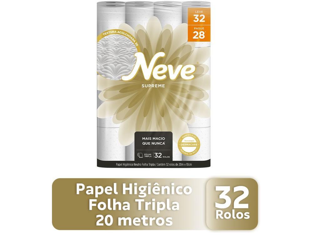 Papel Higiênico Folha Tripla Neve Supreme 32 Rolos - 2