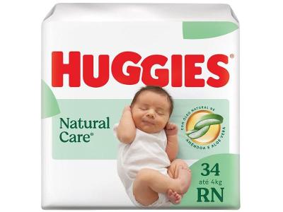 Fralda Huggies Premium Natural Care Tam. RN