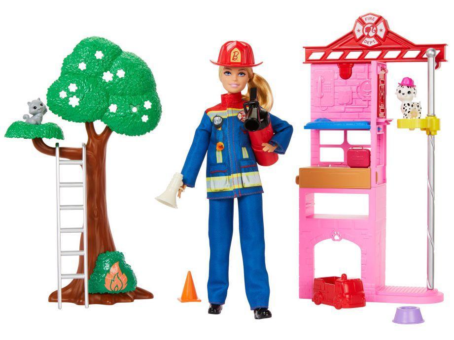 Playset Barbie Profissões Bombeira Mattel - 1