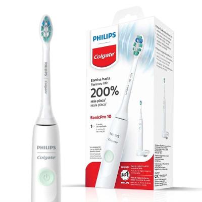 Escova de Dente Elétrica Recarregável Philips Colgate SonicPro 10 com Carregador USB