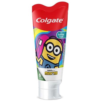 Colgate Creme Dental Infantil Smiles Minions 100g Gel Bubble Fruit Proteção Contra Cáries Escovação Mais Divertida