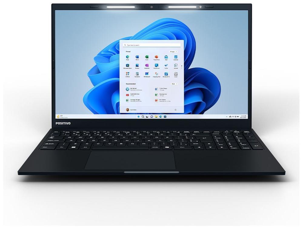 Notebook Positivo Vision i15 Intel Core i3 N300 8GB 256GB SSD Tela 15,6" Full HD Antirreflexo Windows 11 Preto - 6