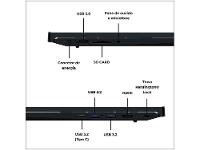 Notebook Positivo Vision i15 Intel Core i3 N300 8GB 256GB SSD Tela 15,6" Full HD Antirreflexo Windows 11 Preto