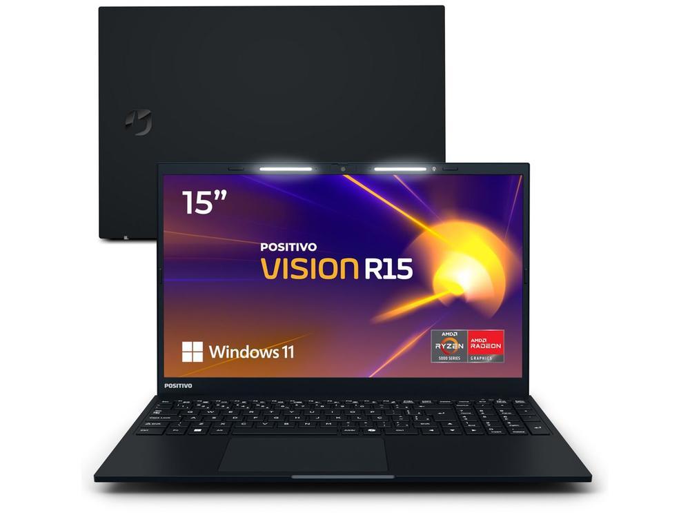 Notebook Positivo Vision R15 R516512A-15 AMD Ryzen 5 16GB RAM SSD 512GB 15,6" Full HD Windows 11 3002956 - 3