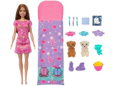 Boneca Barbie Pijamada com Cachorrinhos Rosa Mattel