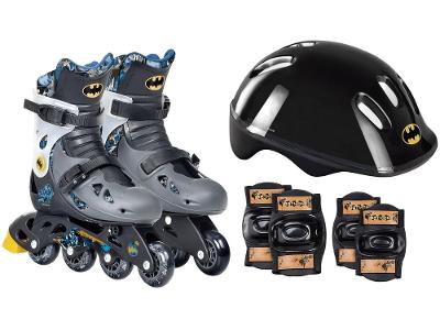 Patins 4 Rodas Infantil Fun Batman Preto