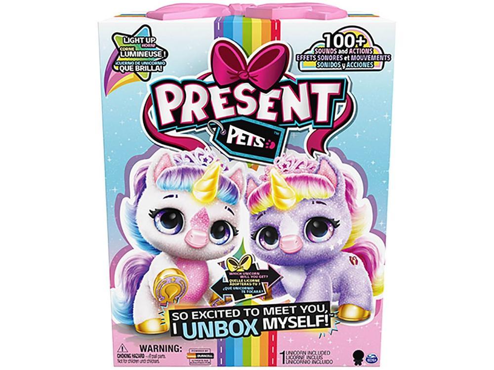 Pelúcia Present Pets Unicórnio Emite Som - 1