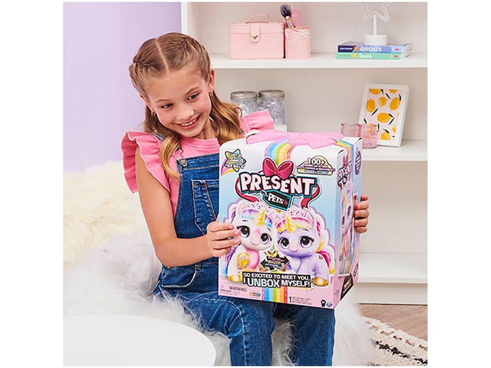 Pelúcia Present Pets Unicórnio Emite Som - 3