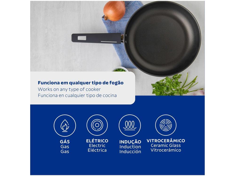 Frigideira Antiaderente Tramontina Inox Fundo Triplo Grano Baquelite 20cm - 8