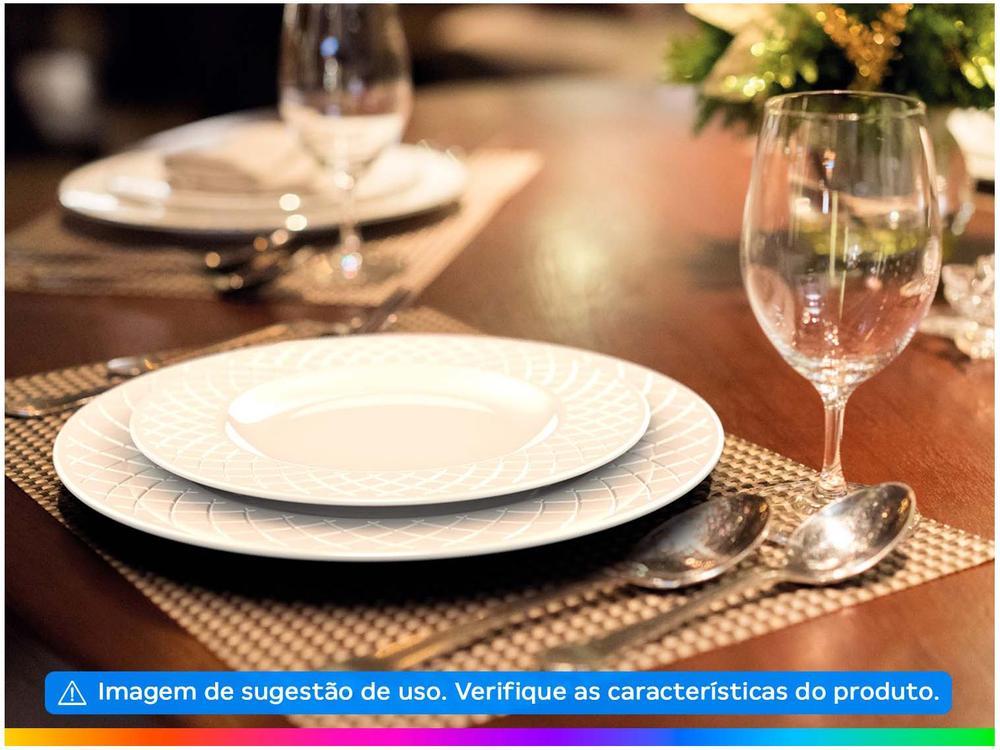 Jogo de Pratos Redondo de Porcelana Branco - 2