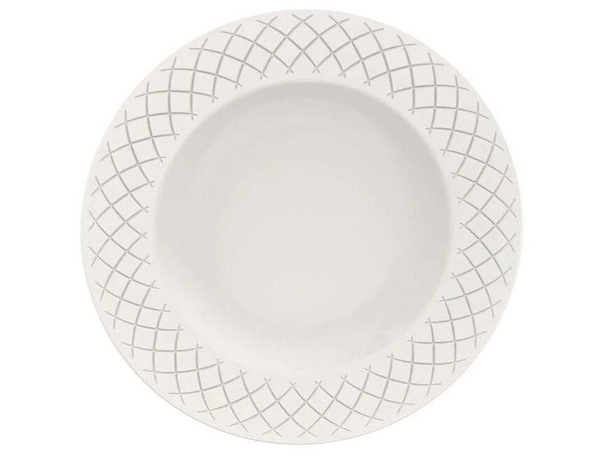 Jogo de Pratos Redondo de Porcelana Branco - 4
