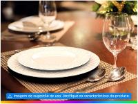 Jogo de Pratos Redondo de Porcelana Branco - 2