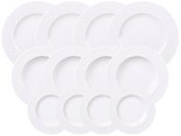 Jogo de Pratos Redondo de Porcelana Branco - 6