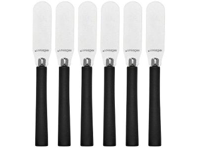 Conjunto de Espátulas para Manteiga Inox Hauskraft CJES-001PT 6 Peças