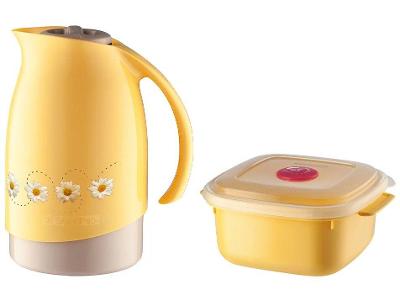 Bule de Chá e Café Térmico Amarelo com Pote 480ml
