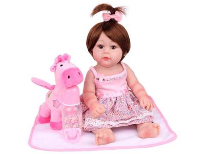 Bebê Reborn Luiza Girafinha Laura Baby 45cm 