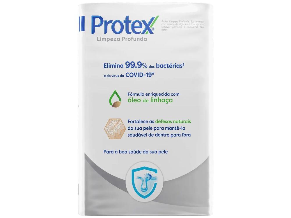 Sabonete em Barra para o Corpo e Rosto Protex Limpeza Profunda 85g 8 Unidades - 8