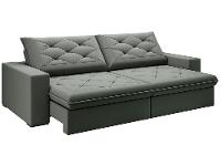 Sofá 4 Lugares Retrátil Reclinável Suede Veludo Premier Flexforma Estofados - 5