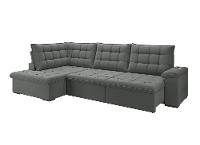 Sofá de Canto 6 Lugares Retrátil Reclinável Suede Veludo Dallas Flexforma Estofados