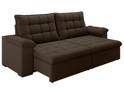 Sofá 4 Lugares Retrátil Reclinável Suede Veludo Dallas Flexforma Estofados