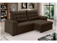 Sofá 4 Lugares Retrátil Reclinável Suede Veludo Dallas Flexforma Estofados - 1