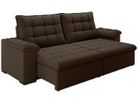 Sofá 4 Lugares Retrátil Reclinável Suede Veludo Dallas Flexforma Estofados - 5