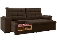 Sofá 4 Lugares Retrátil Reclinável Suede Veludo Dallas Flexforma Estofados - 6