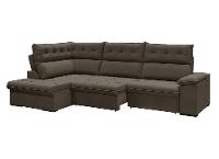 Sofá de Canto 6 Lugares Retrátil Reclinável Suede Veludo Madrid Flexforma Estofados - 5