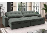 Sofá 4 Lugares Retrátil Reclinável Suede Veludo Triiton Flexforma Estofados - 1