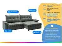 Sofá 4 Lugares Retrátil Reclinável Suede Veludo Triiton Flexforma Estofados - 2