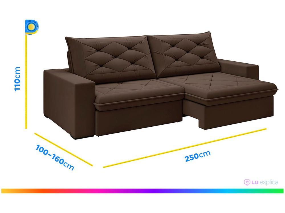Sofá 4 Lugares Retrátil Reclinável Suede Veludo Premier Flexforma Estofados - 3