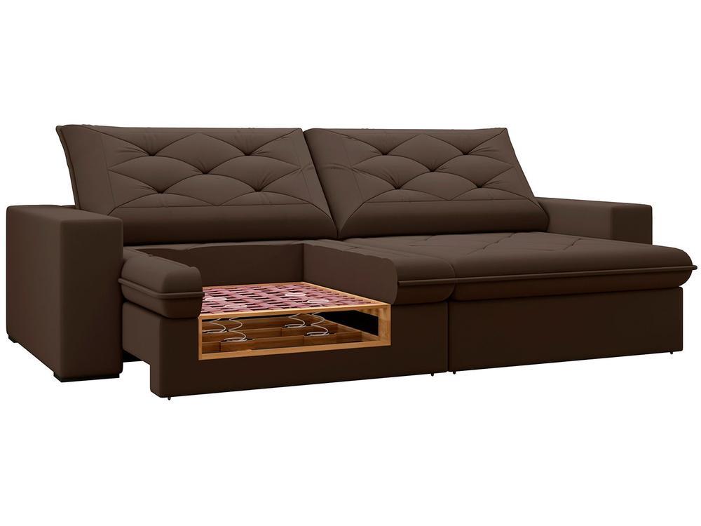 Sofá 4 Lugares Retrátil Reclinável Suede Veludo Premier Flexforma Estofados - 6
