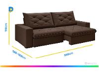 Sofá 4 Lugares Retrátil Reclinável Suede Veludo Premier Flexforma Estofados - 3