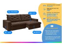 Sofá 4 Lugares Retrátil Reclinável Suede Veludo Premier Flexforma Estofados - 2