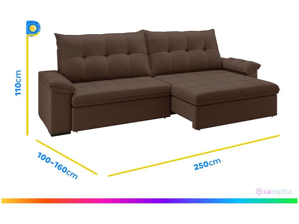 Sofá 4 Lugares Retrátil Reclinável Suede Veludo Triiton Flexforma Estofados - 3