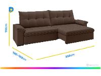 Sofá 4 Lugares Retrátil Reclinável Suede Veludo Triiton Flexforma Estofados - 3