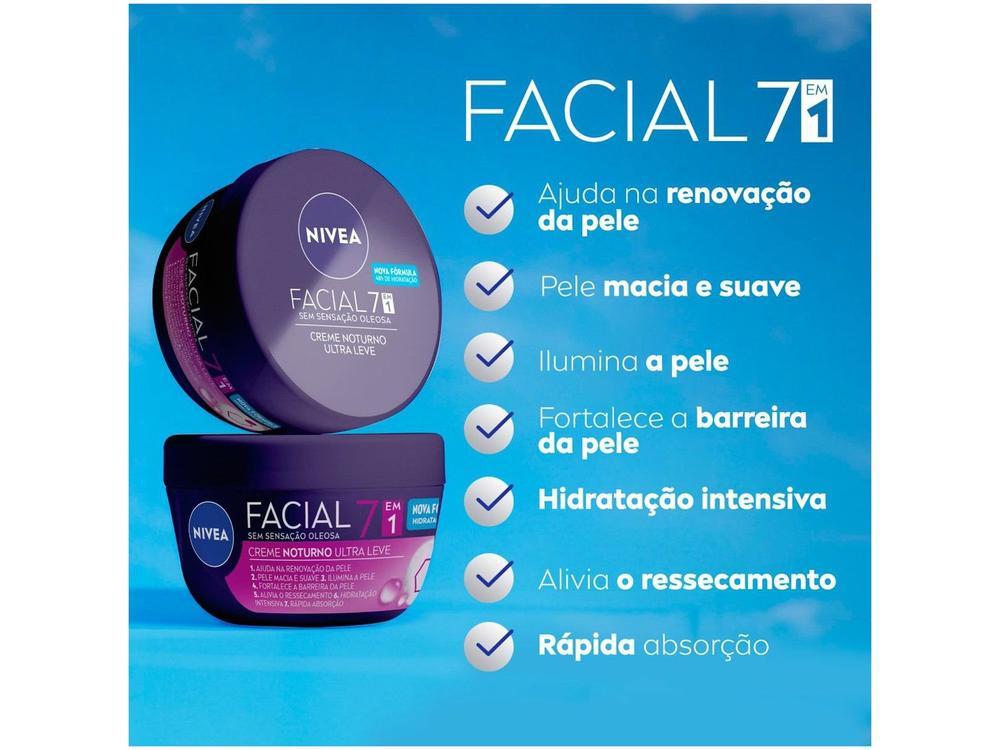 Creme Facial Noturno NIVEA Ultraleve 7 em 1 100g - 4