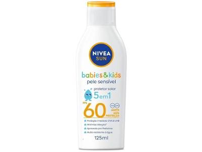 Protetor Solar Infantil Corporal Nivea FPS 60 Sun Kids & Babies Pele Sensível 125ml