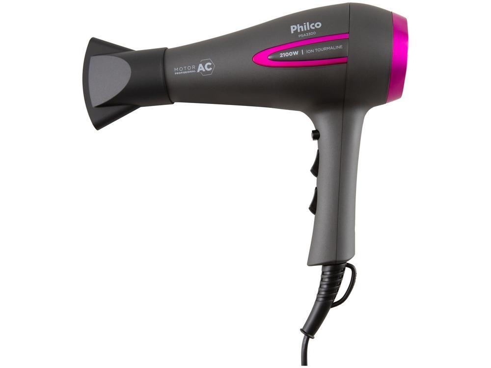 Secador de Cabelo Philco com Íons Tourmaline Cinza e Rosa 2100W 2 Velocidades PSA3300 - 4