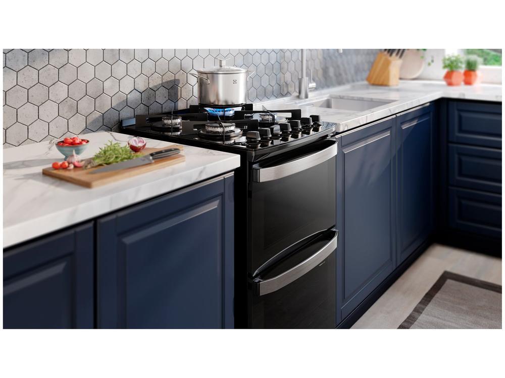 Fogão 4 Bocas Electrolux Preto Mesa de Vidro com Timer PerfectCook e Multi Chama FE4DP - 21