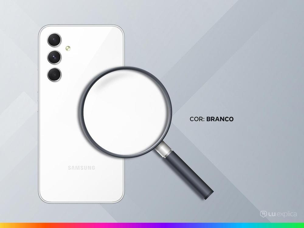 Smartphone Samsung Galaxy A54 256GB Branco Lima 5G Octa-Core 8GB RAM 6,4" Câm. Tripla + Selfie 32MP Dual Chip - 3