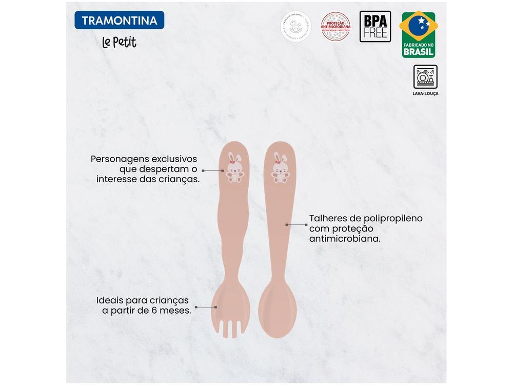Kit Talher Infantil Tramontina Coelho Le Petit Rosa 2 Peças - 3