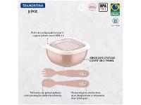 Kit Talher Infantil Tramontina Coelho Le Petit Rosa 3 Peças
